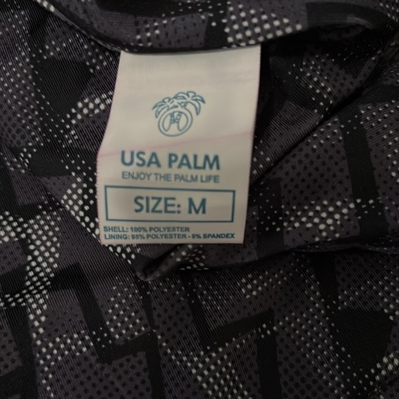 USA Palm Sweatshirt Men's Medium Sherpa Reversible 1/4 Zip Pullover Golf - Picture 5 of 8
